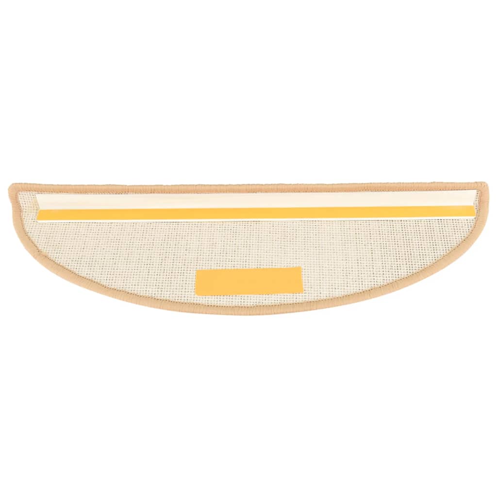 Prostirke za stepenice 15 kom 56x17x3 cm krem poluokrugle