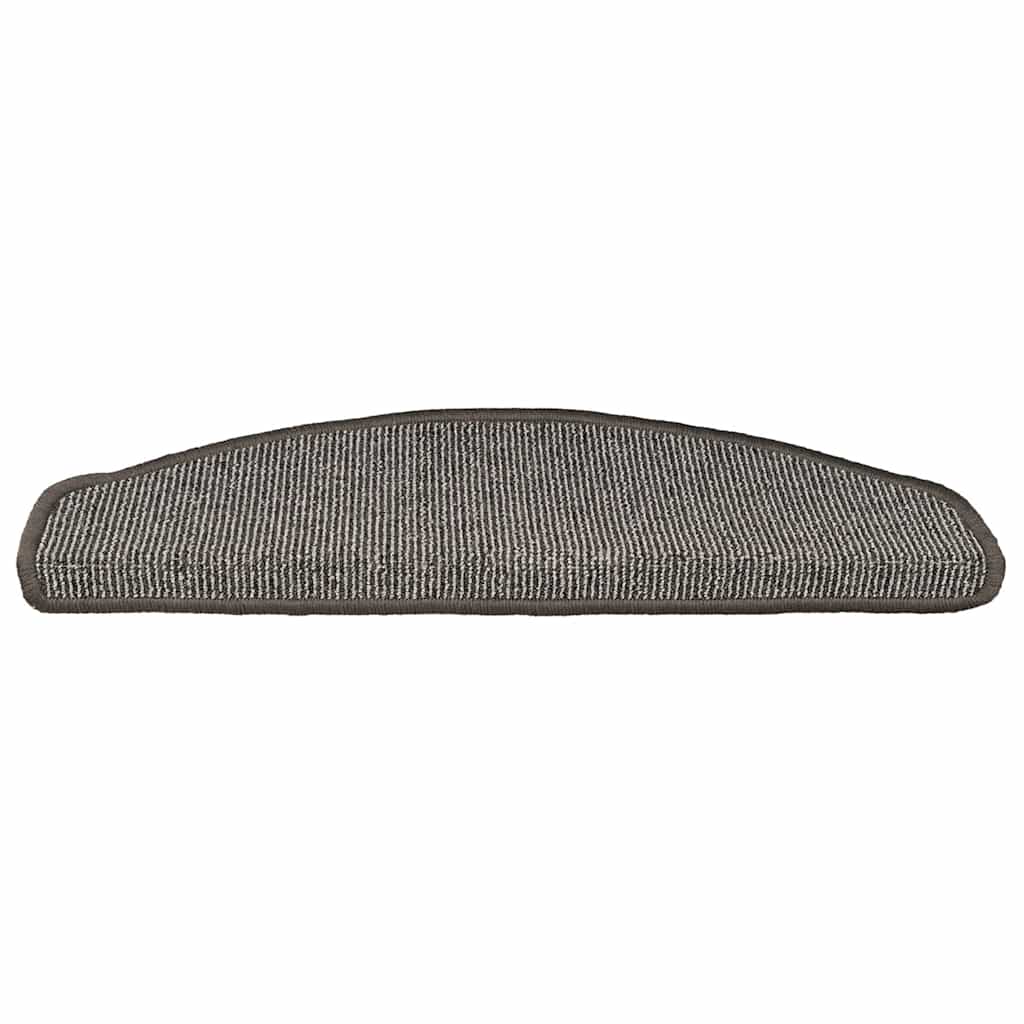 Prostirke za stepenice 15 kom 65x21x4 cm sive poluokrugle velike