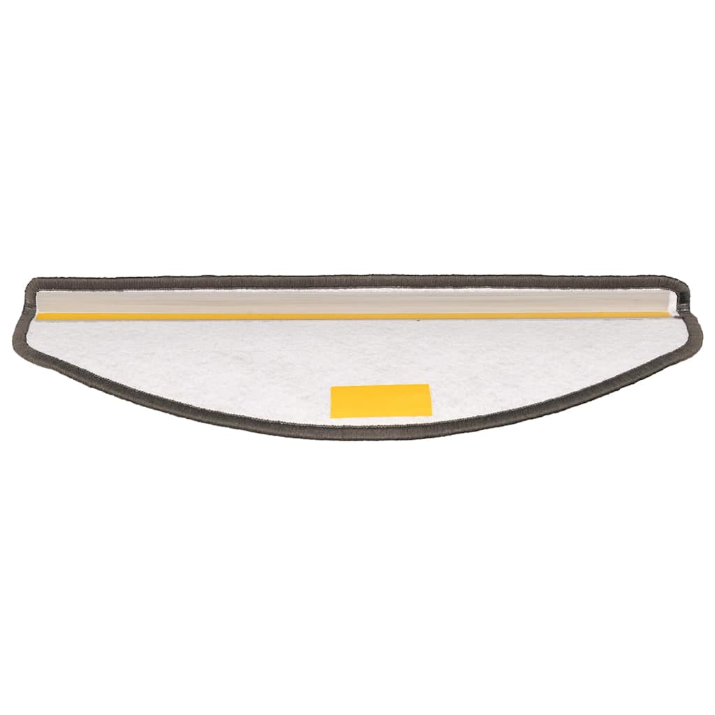 Prostirke za stepenice 15 kom 65x21x4 cm sive poluokrugle velike
