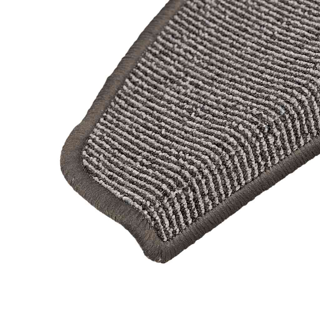 Prostirke za stepenice 15 kom 65x21x4 cm sive poluokrugle velike