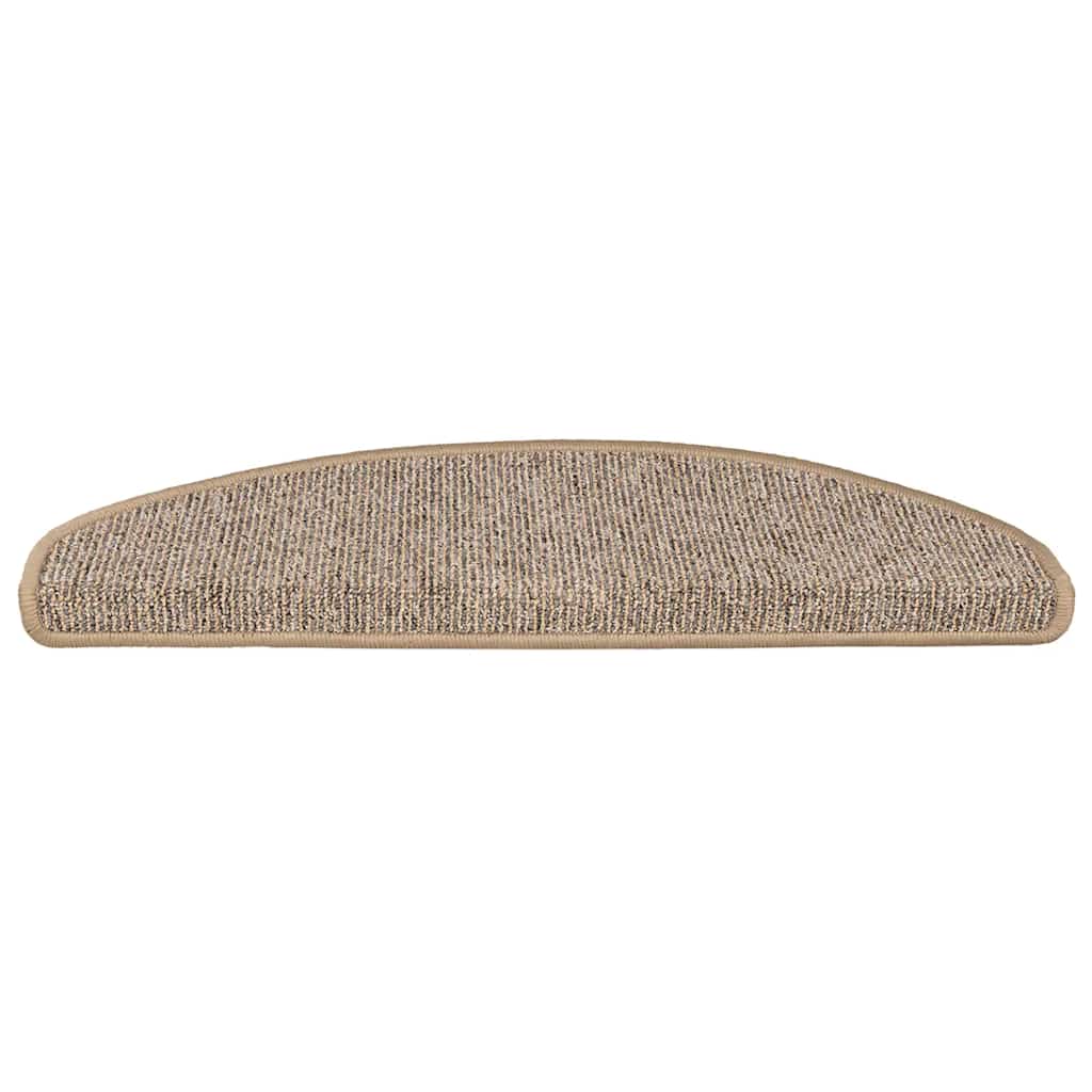Prostirke za stepenice 15 kom 65x21x4 cm Smeđe poluokrugle velike