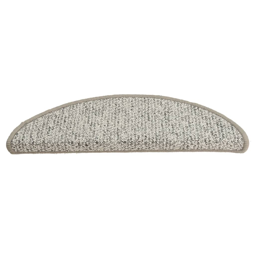 Tepisi za stepenice 15 kom svjetlosivi 56x17x3 cm