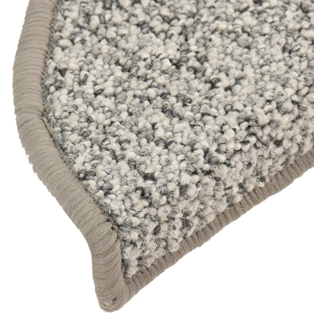 Tepisi za stepenice 15 kom svjetlosivi 56x17x3 cm