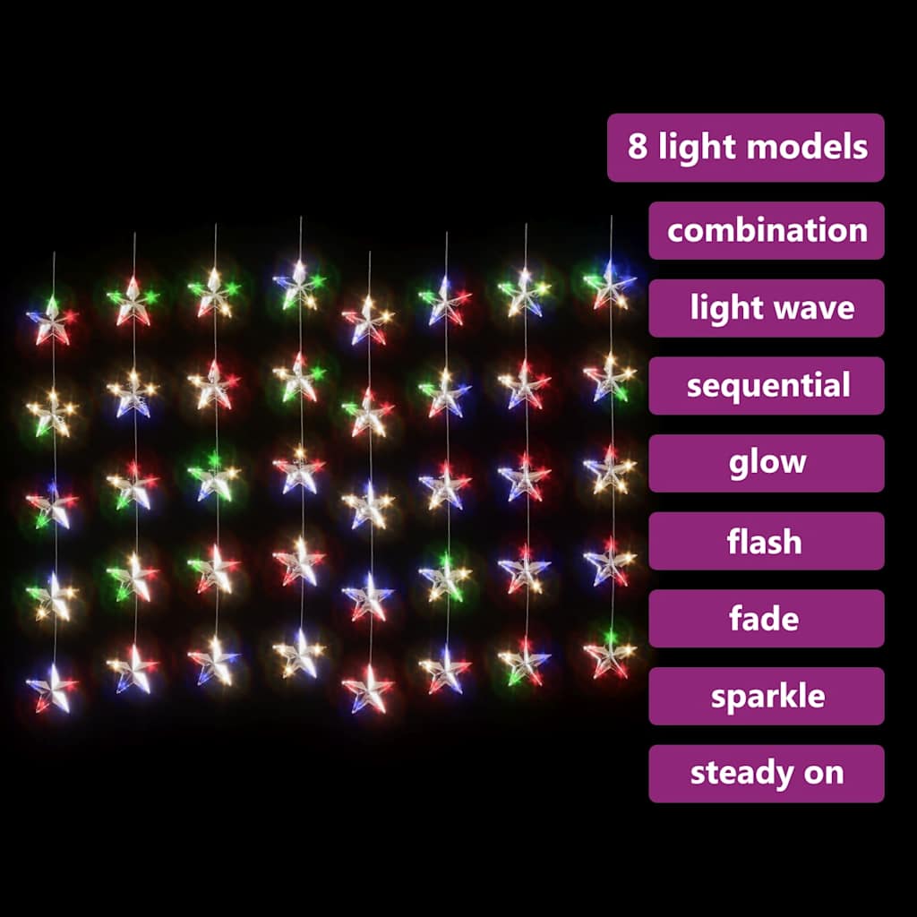 LED vilinska zavjesa sa zvijezdama 200 LED šarene 8 funkcija