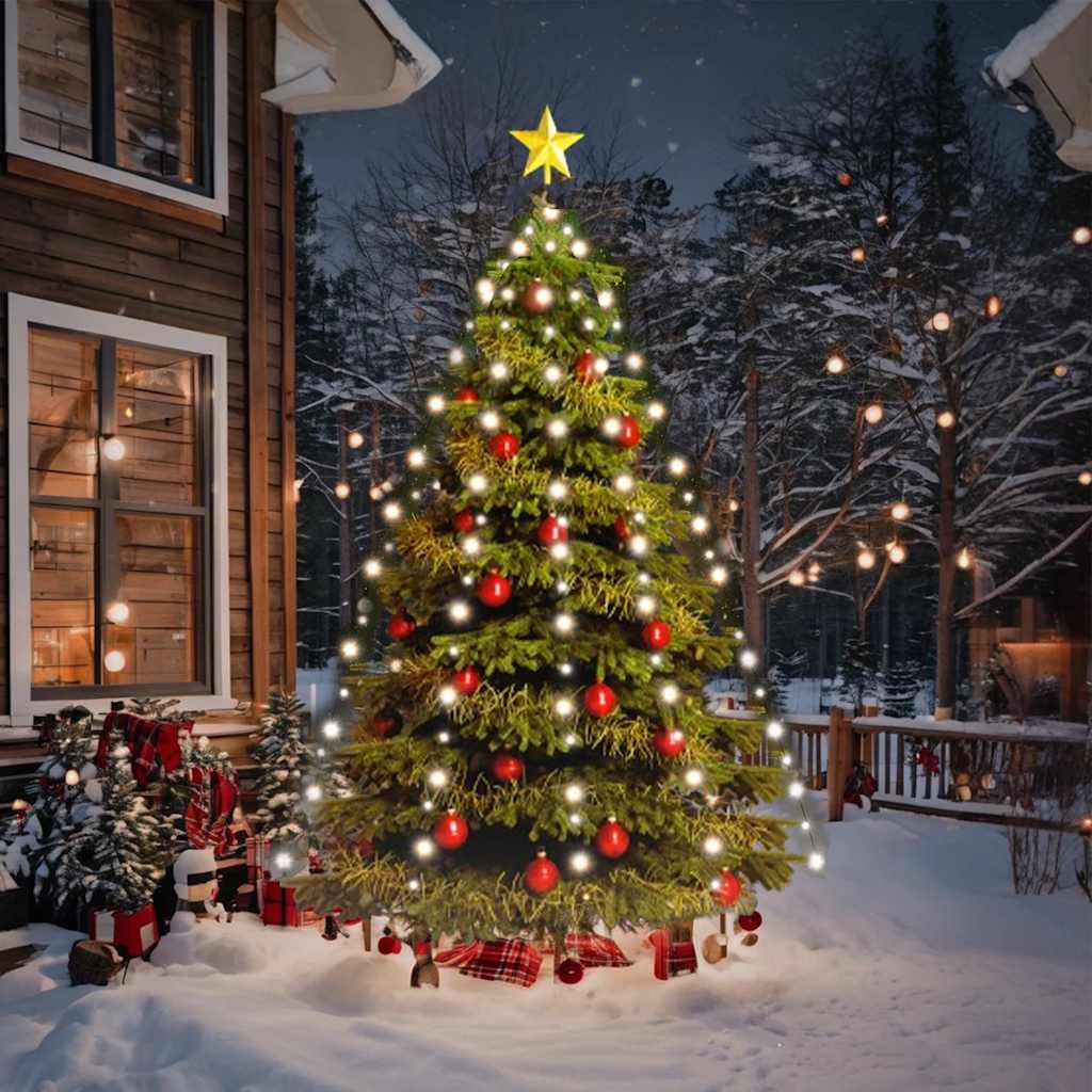 Mrežasta svjetla za božićno drvce 180 LED hladna bijela 180 cm