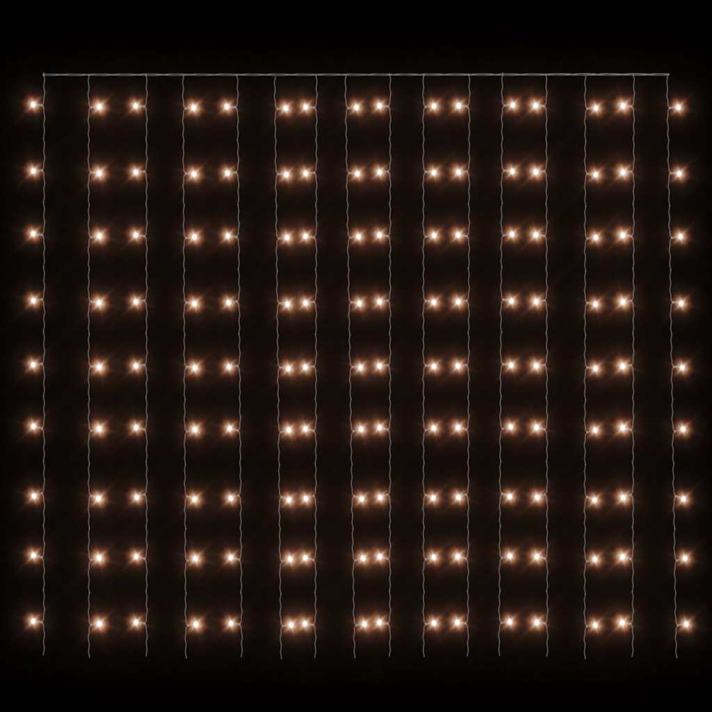 LED vilinska zavjesa 3 x 3 m 300 LED tople bijele 8 funkcija