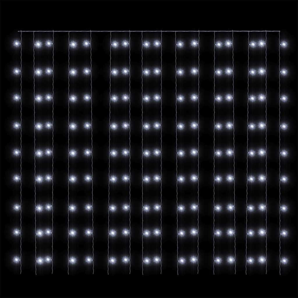 LED vilinska zavjesa 3 x 3 m 300 LED hladne bijele 8 funkcija