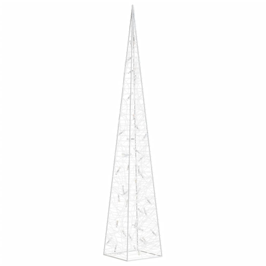 Akrilni ukrasni stožac s LED svjetlima plavi 90 cm