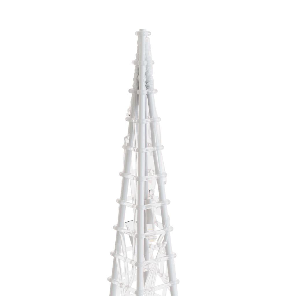 Akrilni ukrasni stožac s LED svjetlima plavi 90 cm