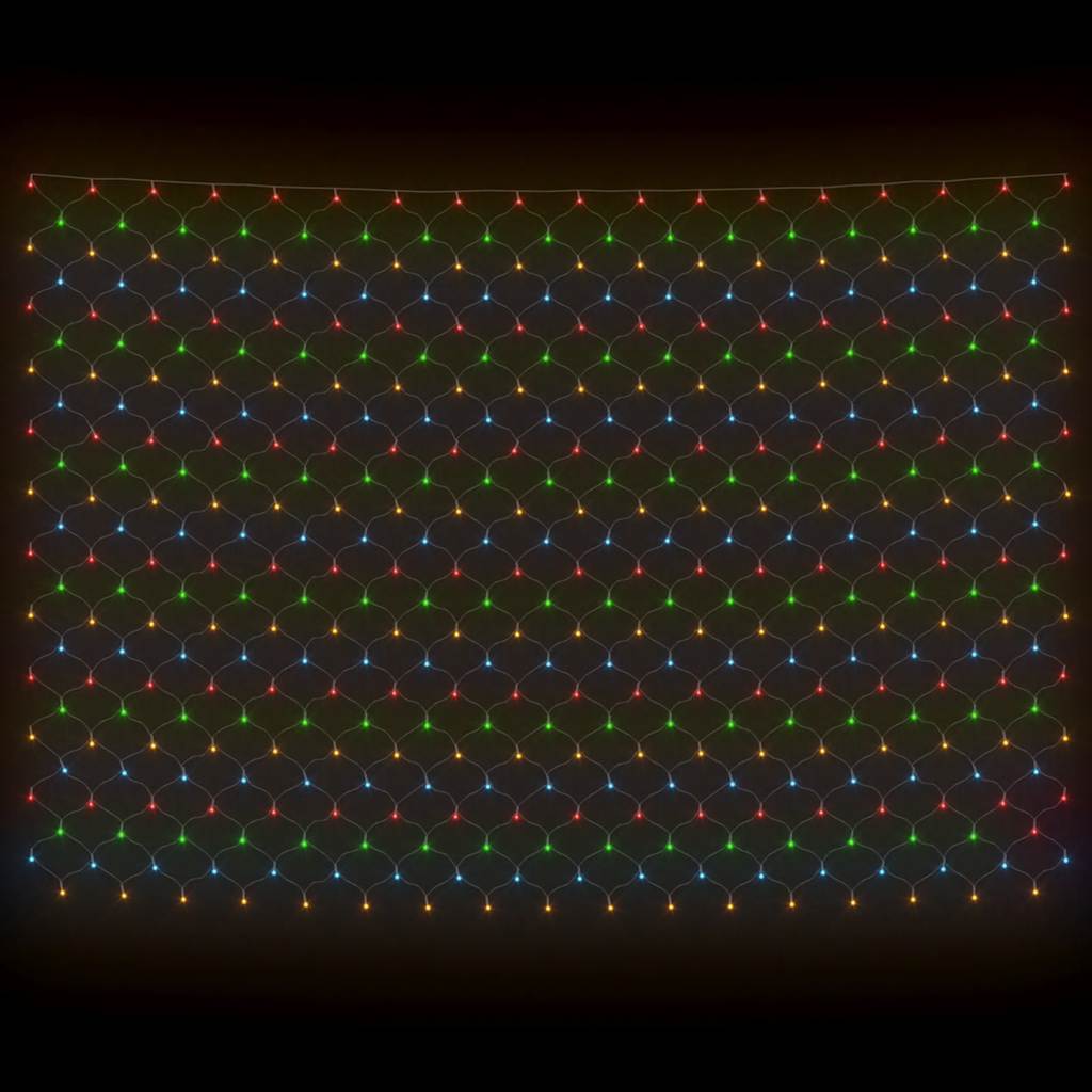 Božićna svjetlosna mreža šarena 3 x 3 m 306 LED