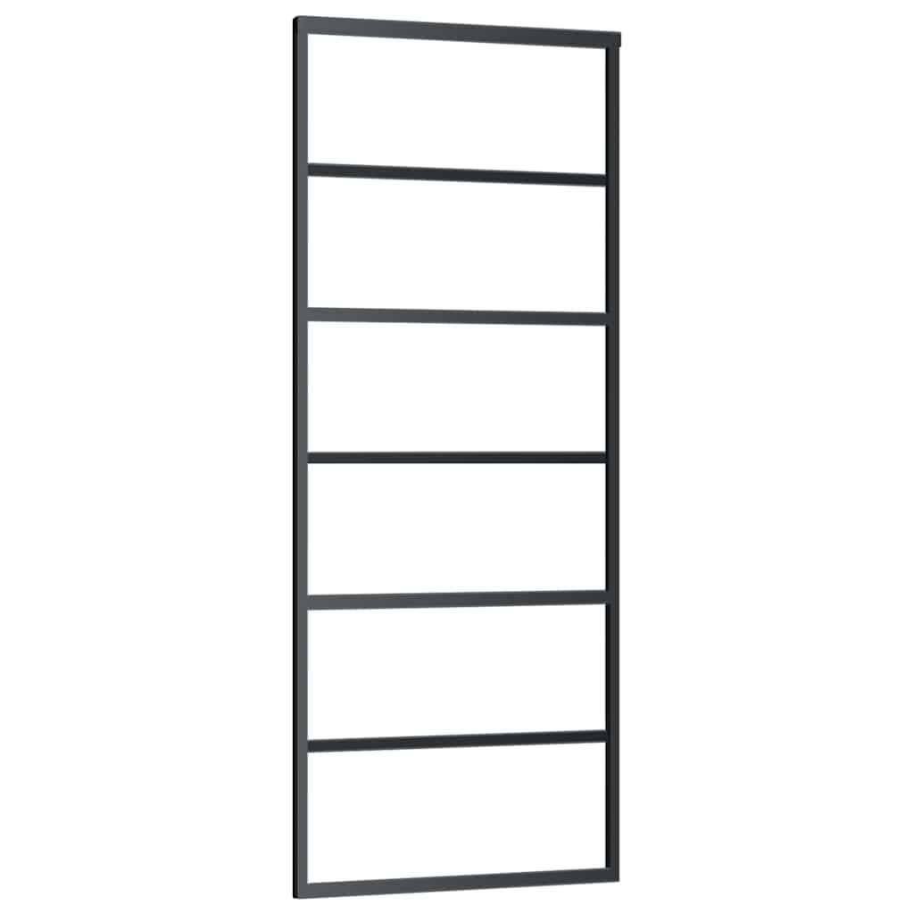 Klizna vrata od stakla ESG i aluminija 76 x 205 cm crna