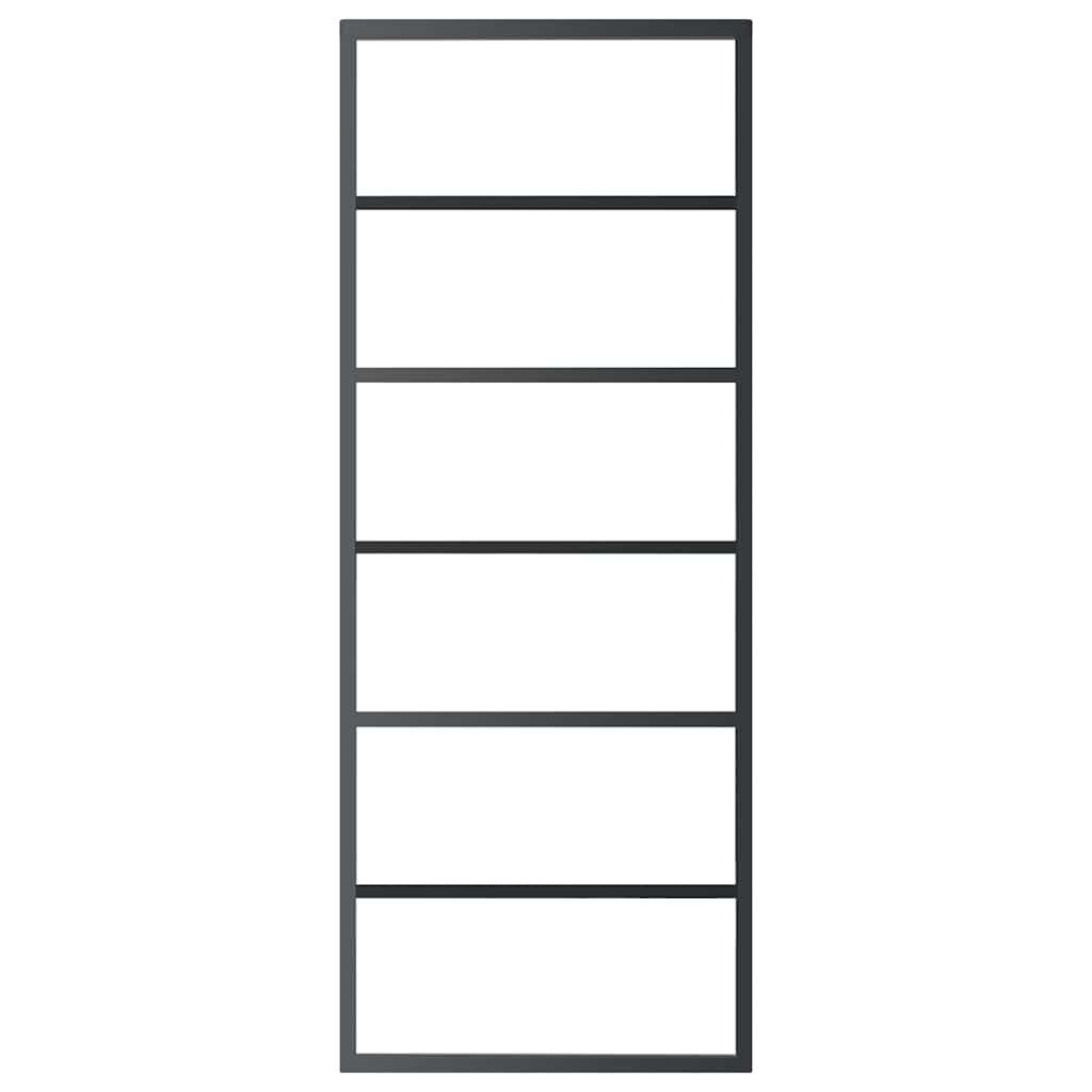 Klizna vrata od stakla ESG i aluminija 76 x 205 cm crna