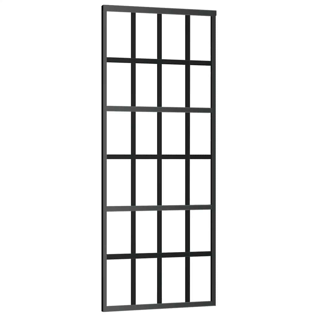 Klizna vrata od stakla ESG i aluminija 76 x 205 cm crna