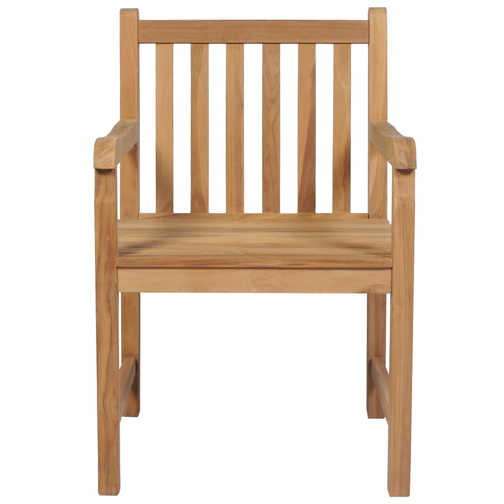 Vrtne stolice s krem bijelim jastucima 6 kom masivna tikovina