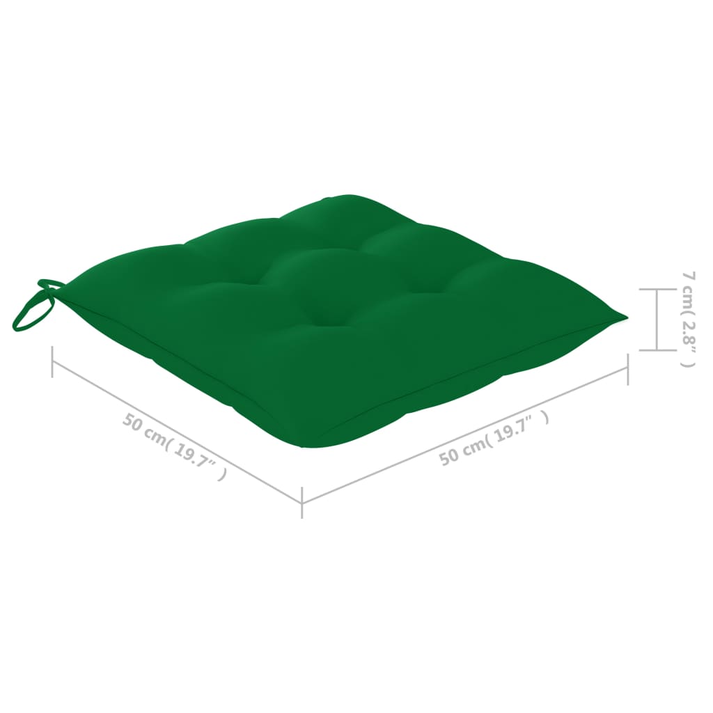 Vrtne stolice s jastucima 4 kom od masivne tikovine