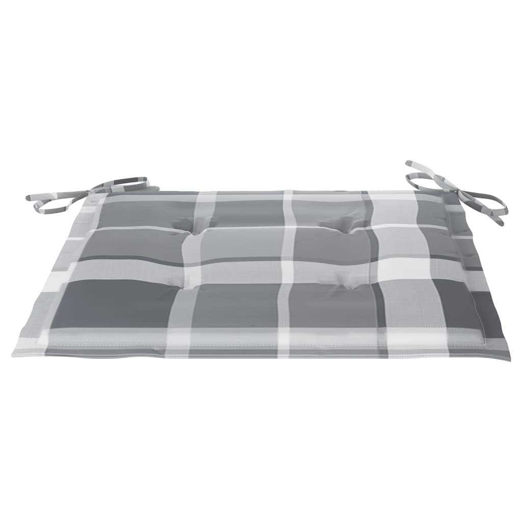 Složive vrtne stolice s jastucima 4 kom od masivne tikovine
