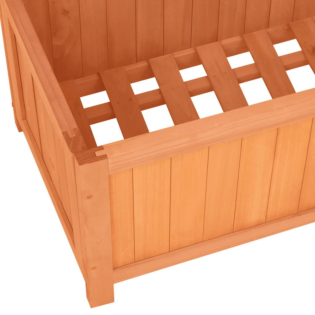 Vrtna sadilica s rešetkom smeđa 70x30x135 cm od masivne jelovine