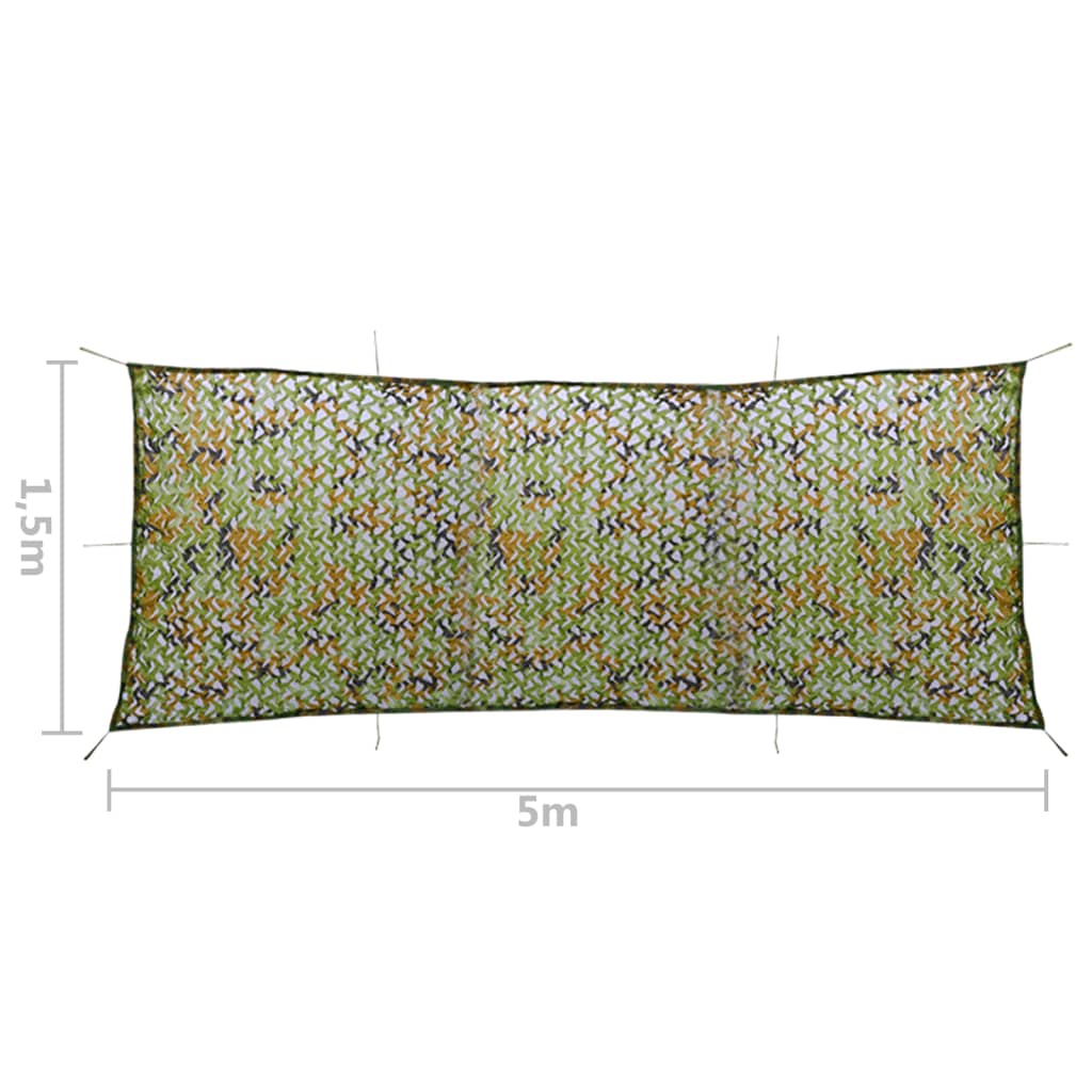 Kamuflažna mreža s torbom za pohranu 1,5 x 5 m zelena
