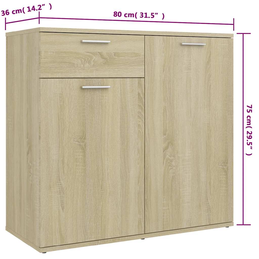 Komoda boja hrasta sonome 160 x 36 x 75 cm konstruirano drvo