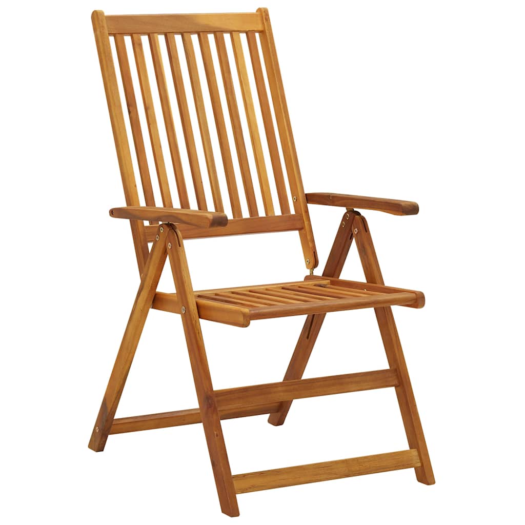 Sklopive stolice s jastucima 8 kom. Masivno bagremovo drvo Plava 120 x 50 x 3 cm