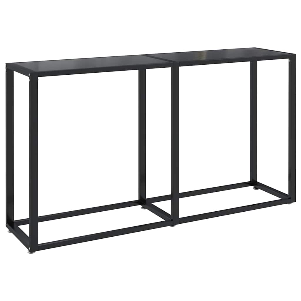 Konzolni stol crni 140 x 35 x 75,5 cm od kaljenog stakla