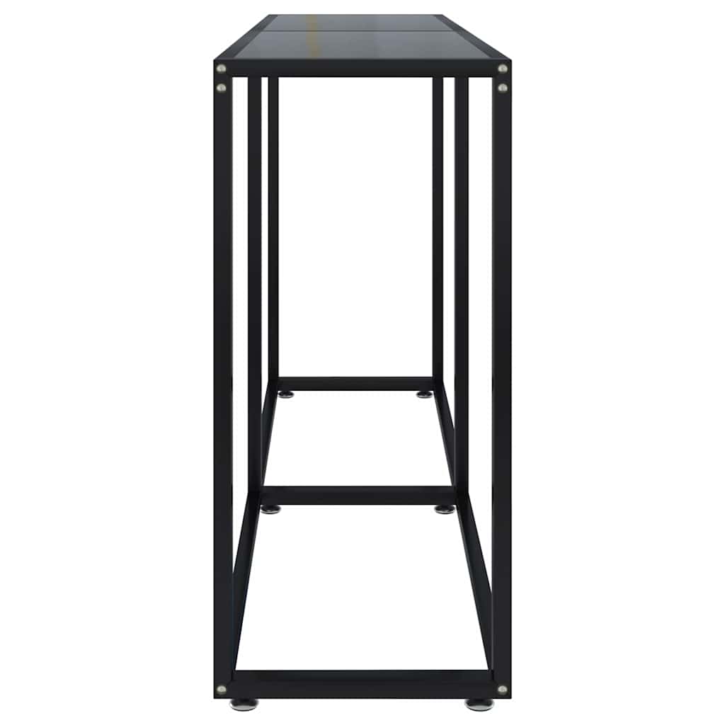 Konzolni stol crni 140 x 35 x 75,5 cm od kaljenog stakla