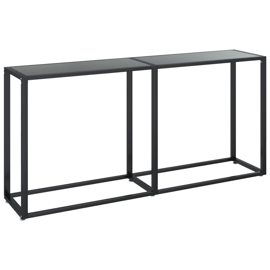 Konzolni stol crni 160 x 35 x 75,5 cm od kaljenog stakla