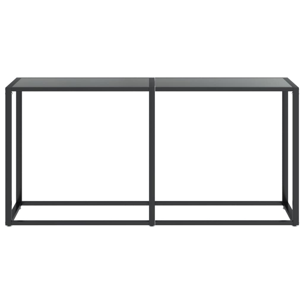 Konzolni stol crni 160 x 35 x 75,5 cm od kaljenog stakla