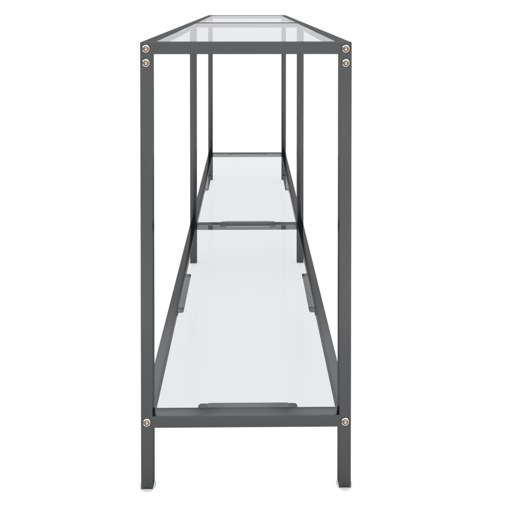 Konzolni stol prozirni 160 x 35 x 75,5 cm od kaljenog stakla