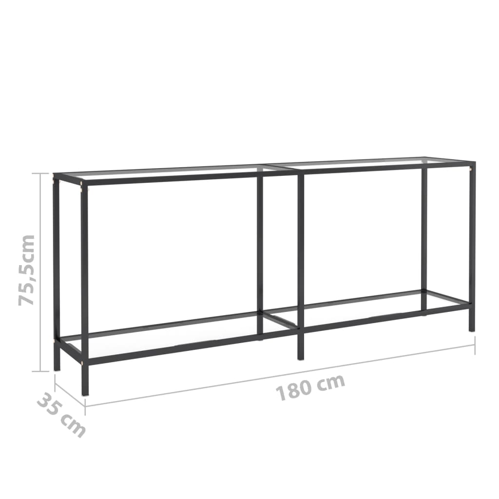Konzolni stol prozirni 180 x 35 x 75,5 cm od kaljenog stakla