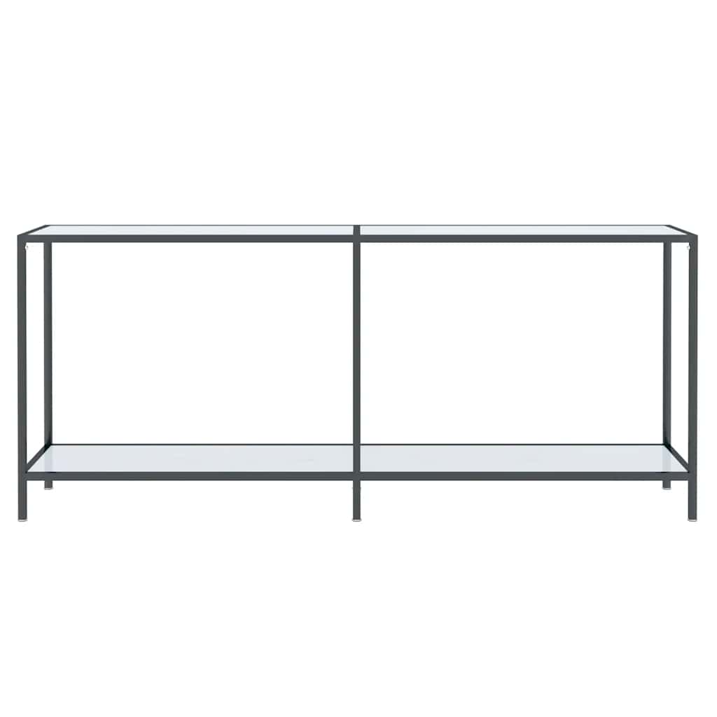 Konzolni stol bijeli 180 x 35 x 75,5 cm od kaljenog stakla