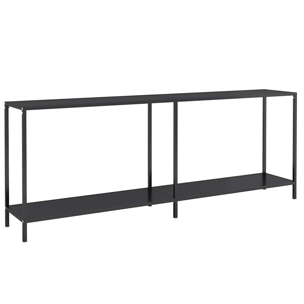 Konzolni stol crni 200 x 35 x 75,5 cm od kaljenog stakla