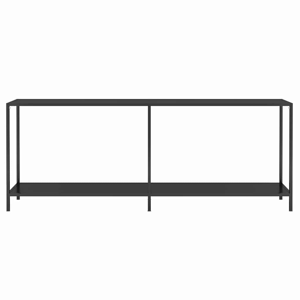 Konzolni stol crni 200 x 35 x 75,5 cm od kaljenog stakla