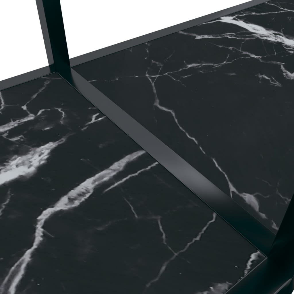Konzolni stol crni 200 x 35 x 75,5 cm od kaljenog stakla