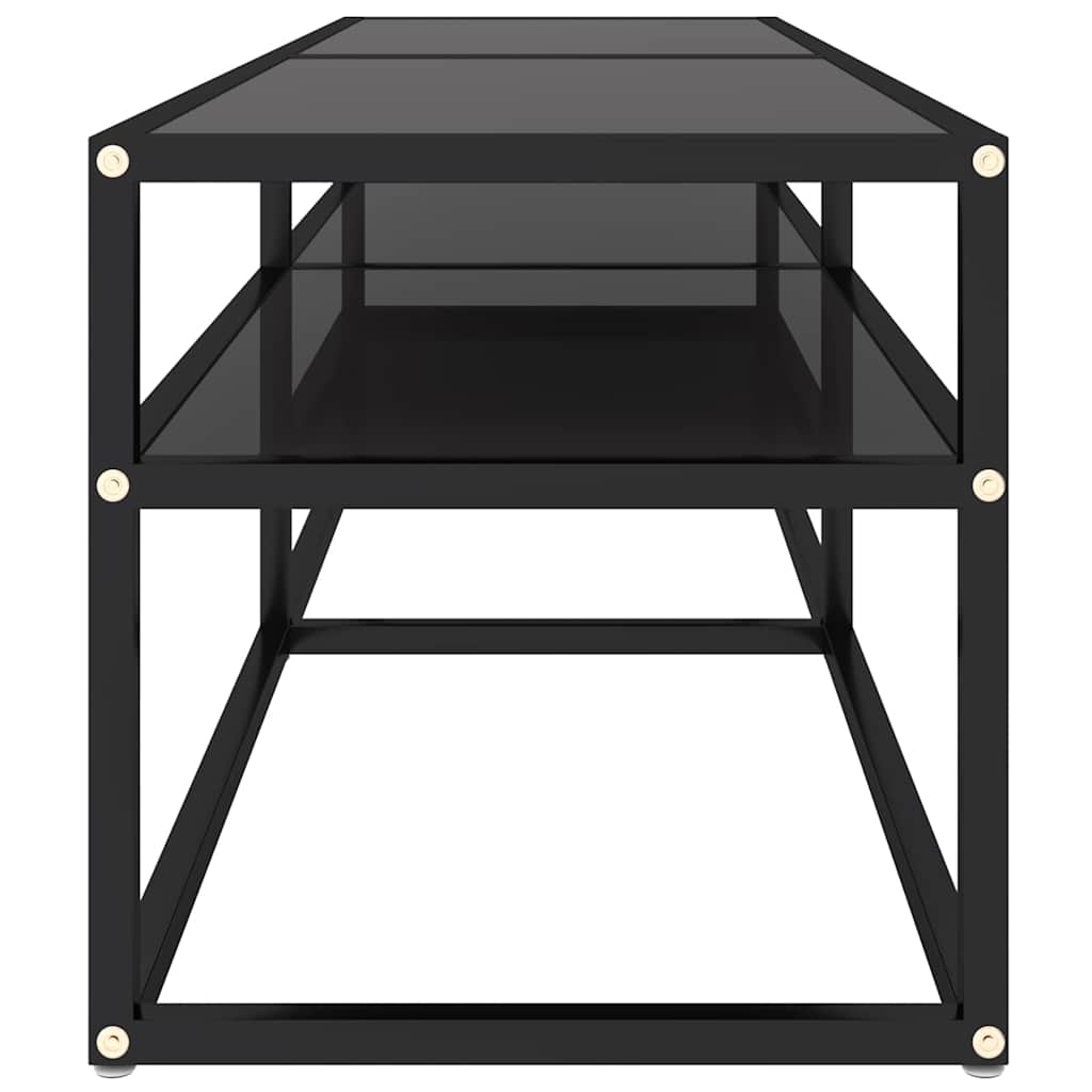 TV ormarić crni 140 x 40 x 40,5 cm od kaljenog stakla
