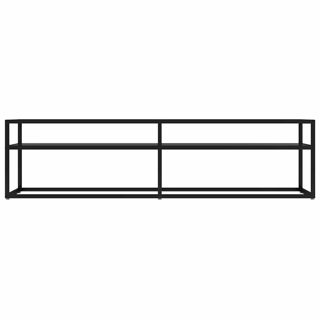 TV ormarić crni 160 x 40 x 40,5 cm od kaljenog stakla
