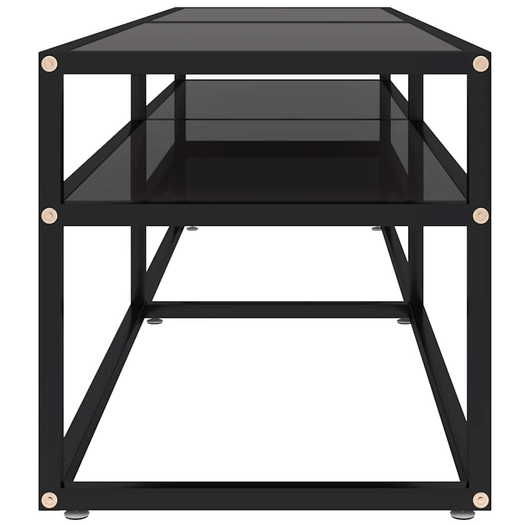 TV ormarić crni 160 x 40 x 40,5 cm od kaljenog stakla