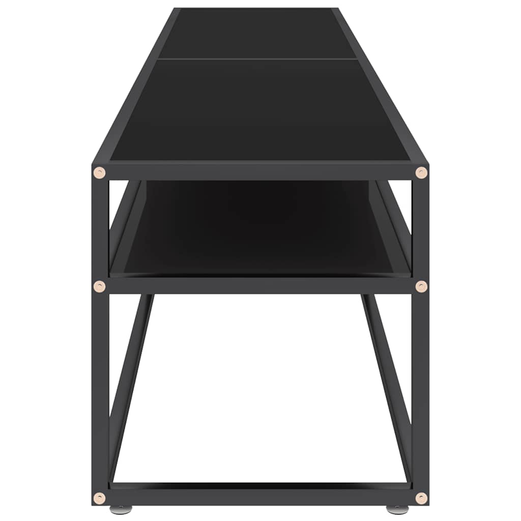 TV ormarić crni 180 x 40 x 40,5 cm od kaljenog stakla