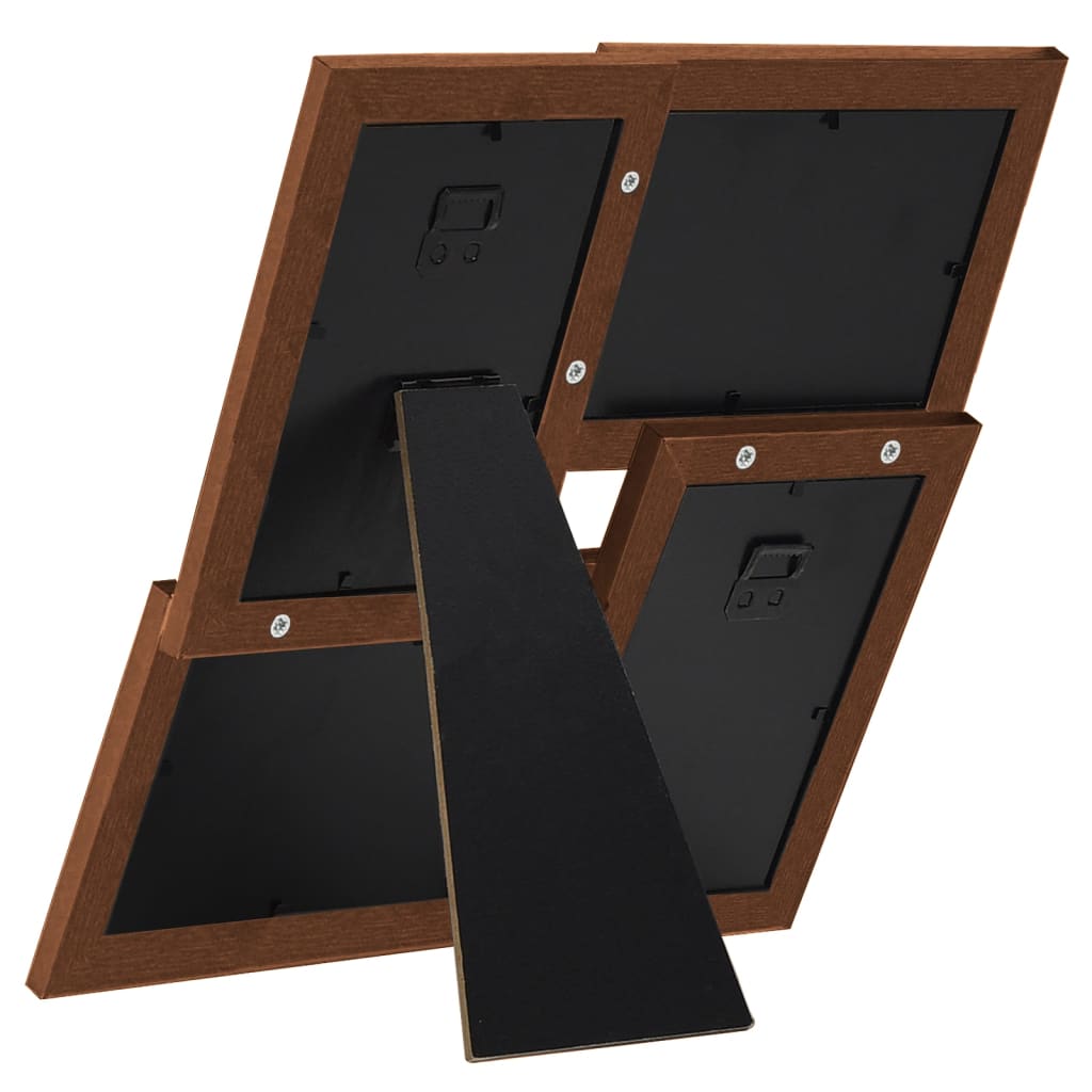 Okvir za 4 fotografije (13 x 18 cm) tamnosmeđi MDF