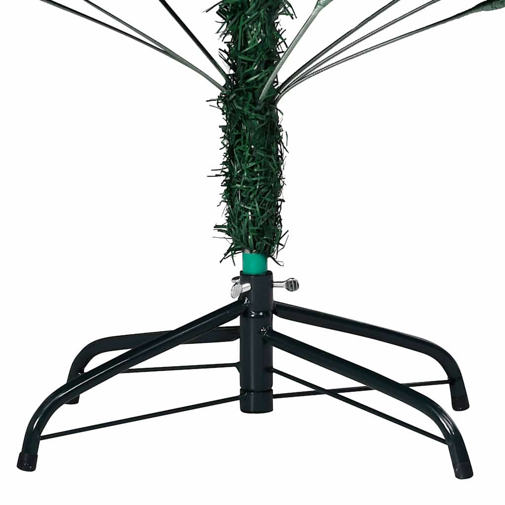 Umjetno osvijetljeno božićno drvce s kuglicama zeleno 210cm PVC