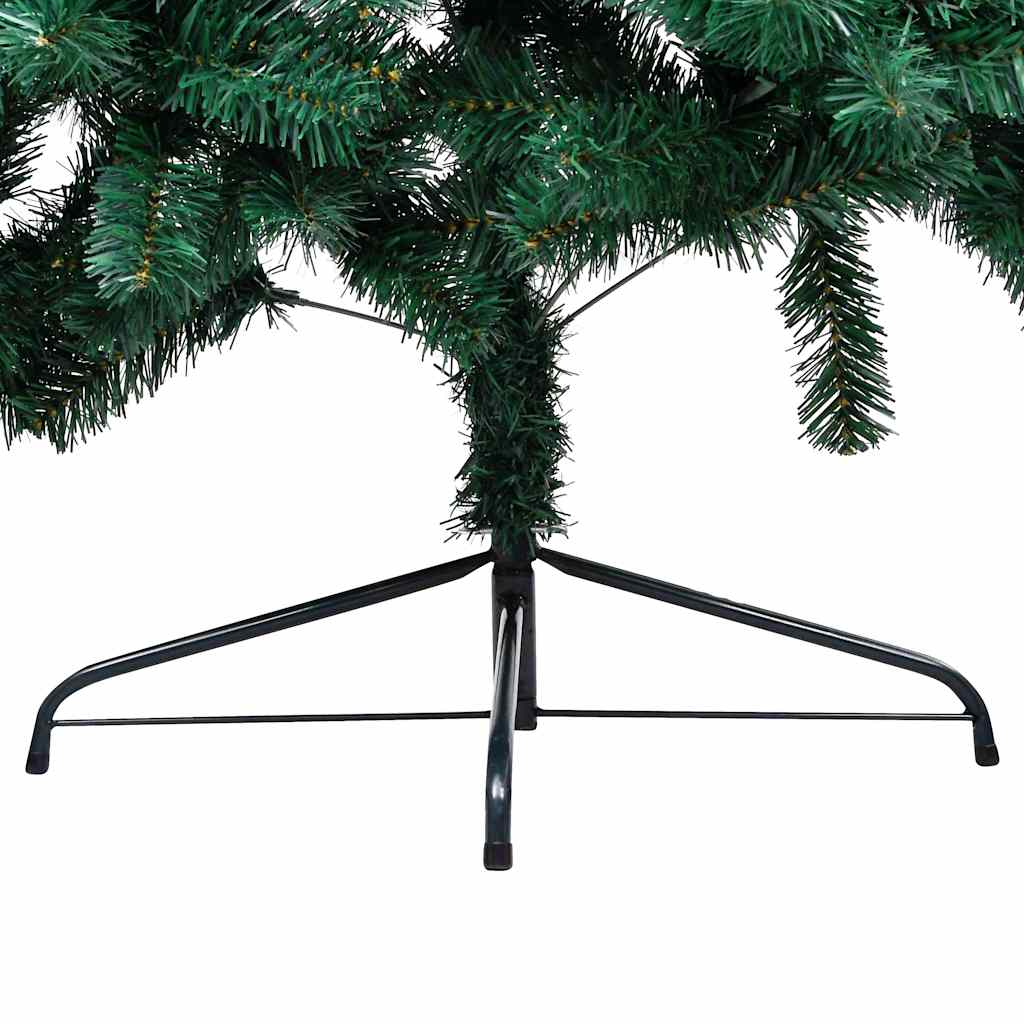 Umjetna osvijetljena polovica božićnog drvca zelena 120 cm