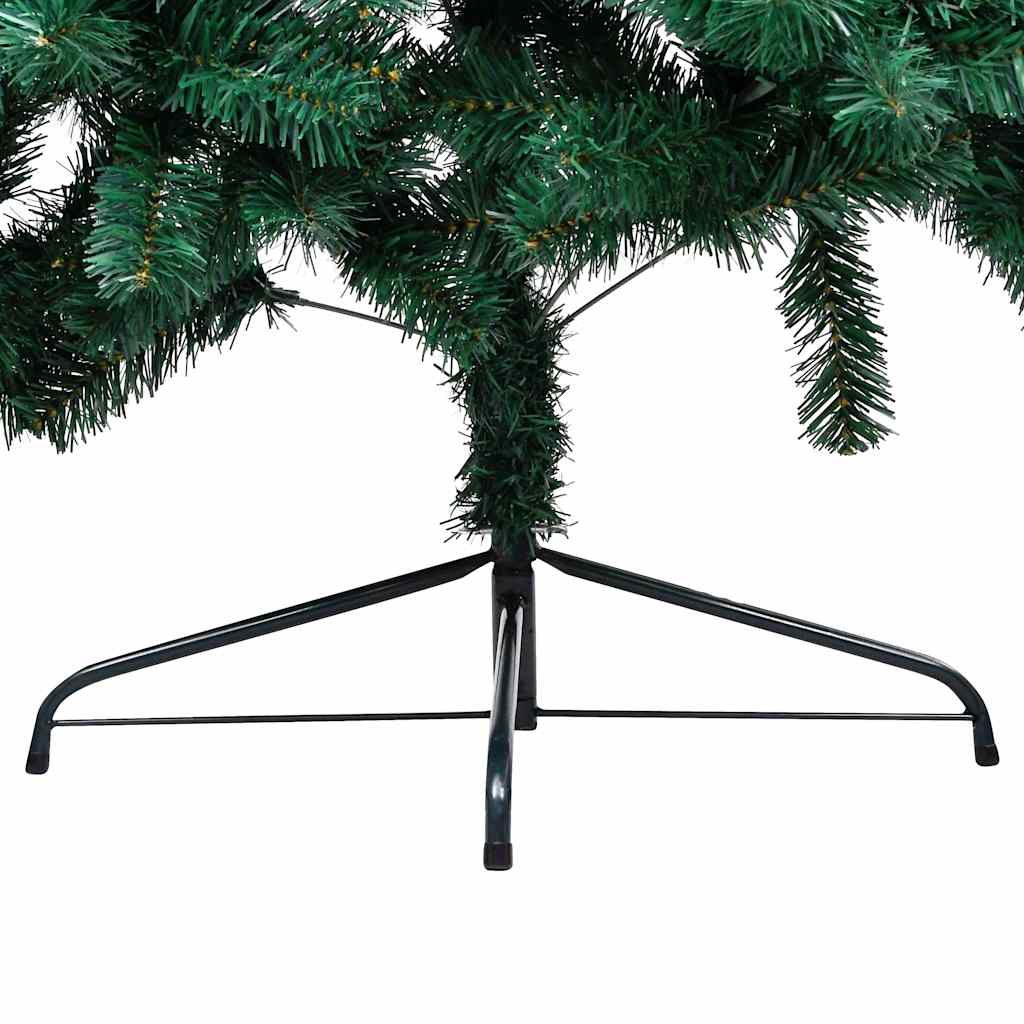 Umjetna osvijetljena polovica božićnog drvca zelena 240 cm