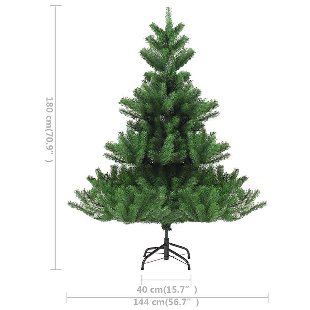 Umjetno drvce kavkaška jela LED s kuglicama zeleno 180 cm