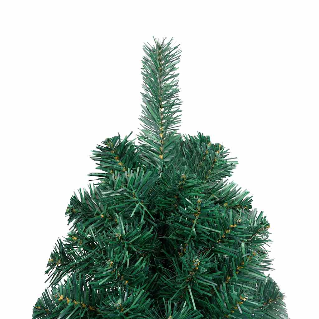 Umjetna osvijetljena polovica božićnog drvca zelena 120 cm