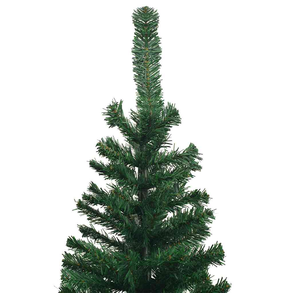 Umjetno osvijetljeno božićno drvce s kuglicama L 240 cm zeleno