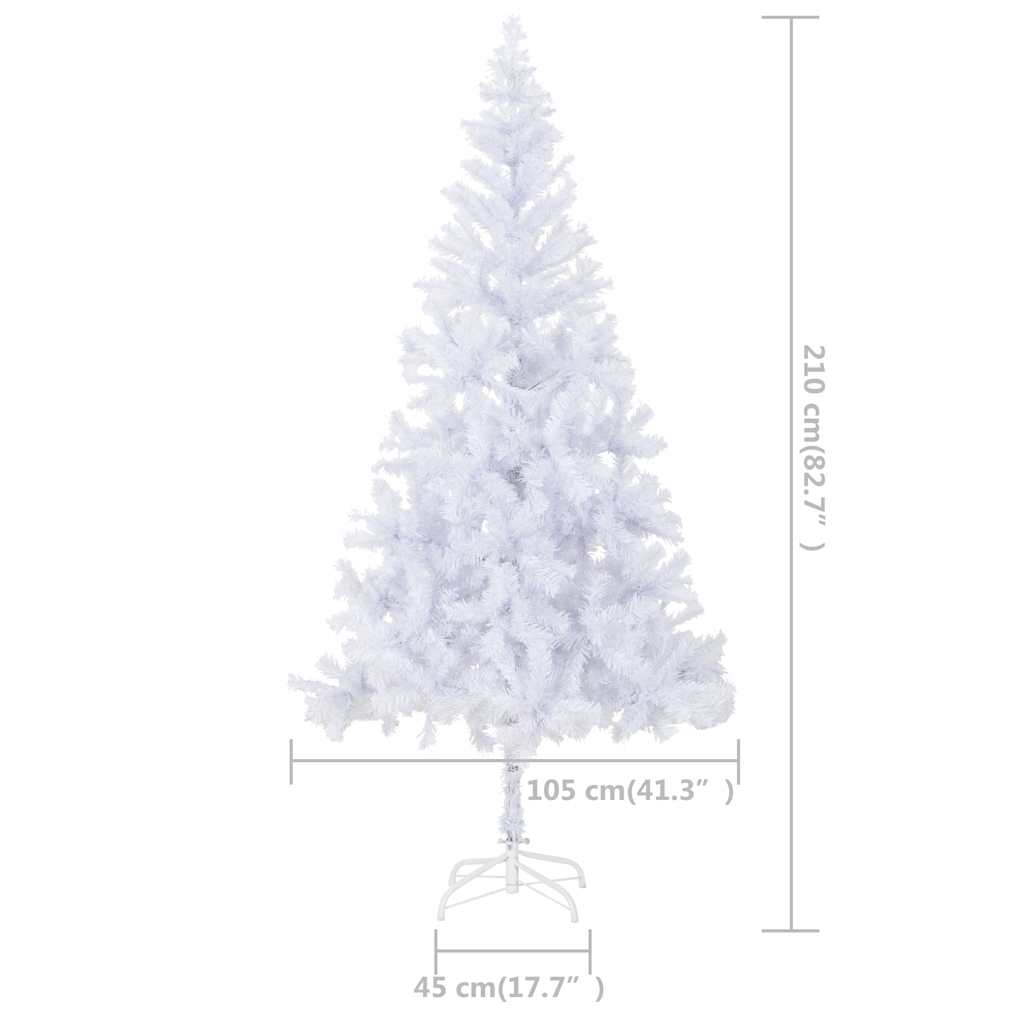 Umjetno osvijetljeno božićno drvce s kuglicama 210 cm 910 grana