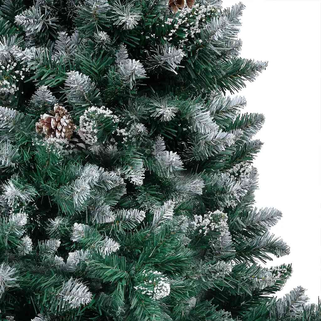 Umjetna božićna jelka s LED svjetlima i setom kuglica i češerima 180 cm