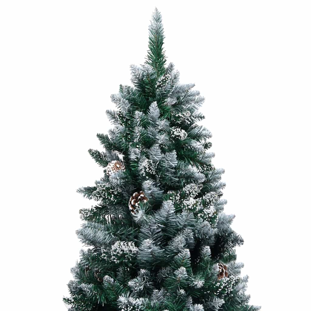 Umjetna božićna jelka s LED svjetlima i setom kuglica i češerima 180 cm