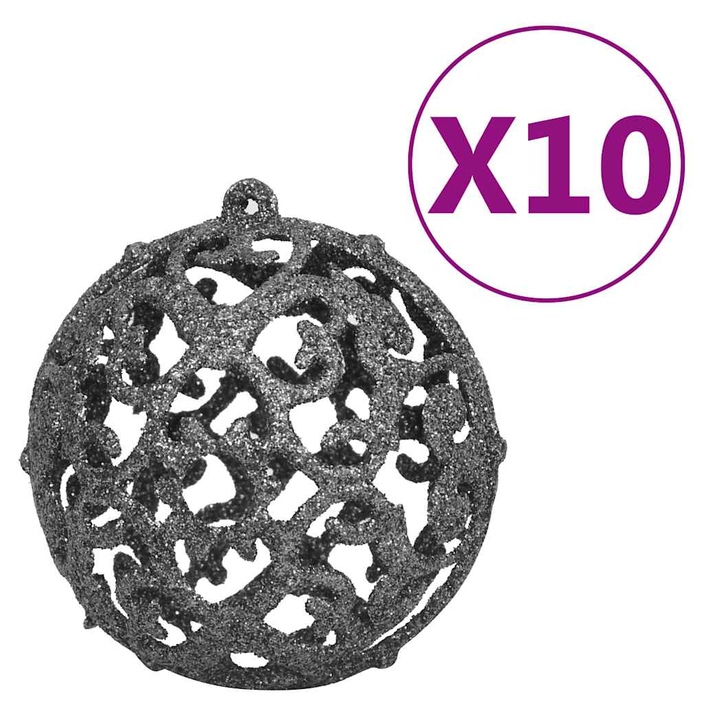Umjetno osvijetljeno božićno drvce s kuglicama bijelo 210 cm