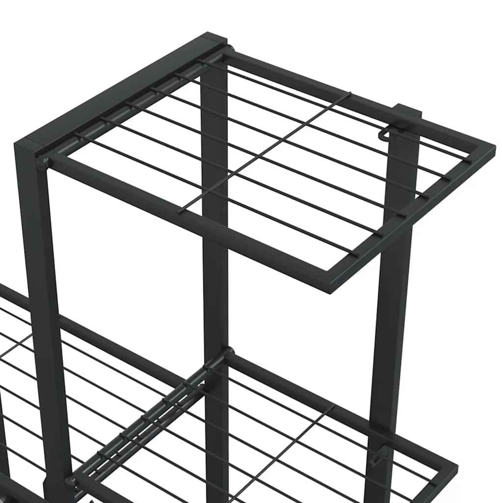 Stalak za cvijeće 94,5 x 25 x 88 cm crni metalni
